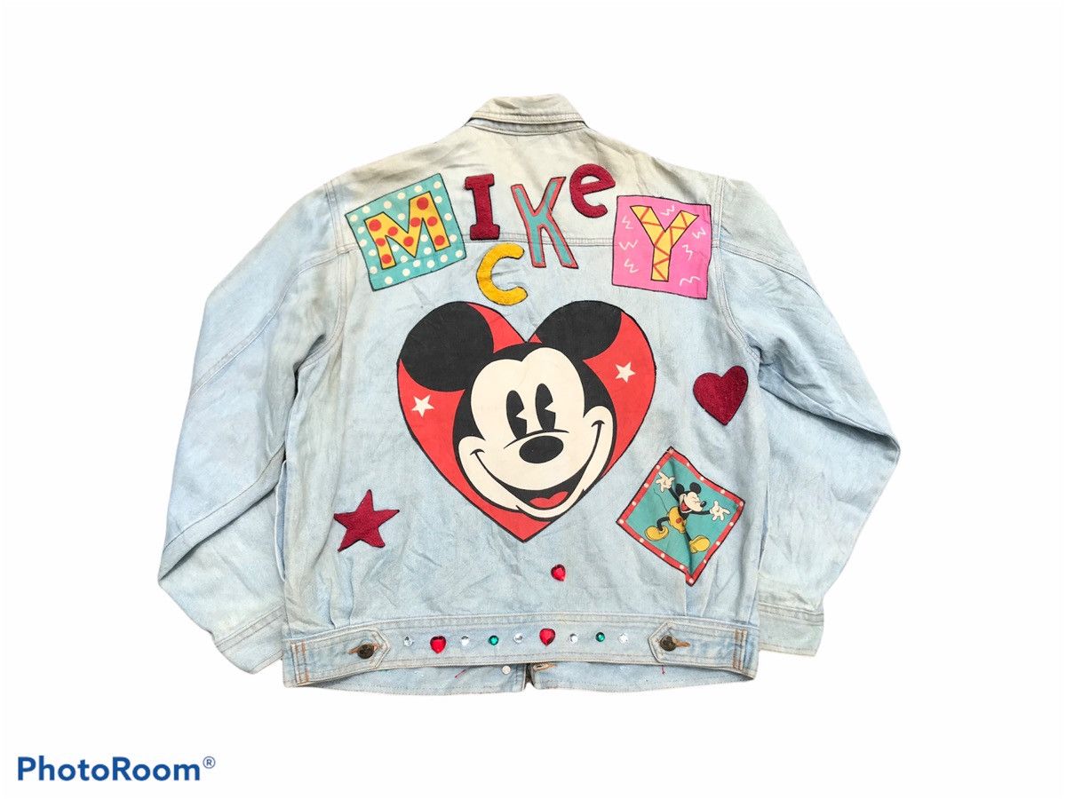 Disney vintage rare OG 90s mickey mouse patchwork denim jacket Size US L / EU 52-54 / 3 - 1 Thumbnail
