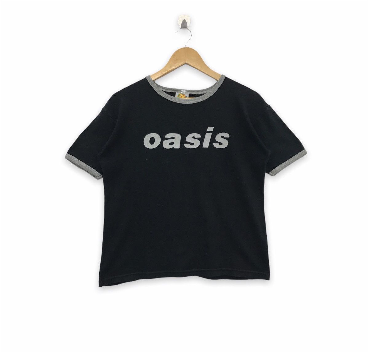 Pre-owned Band Tees X Vintage Band Tees Oasis Spell Out In Black
