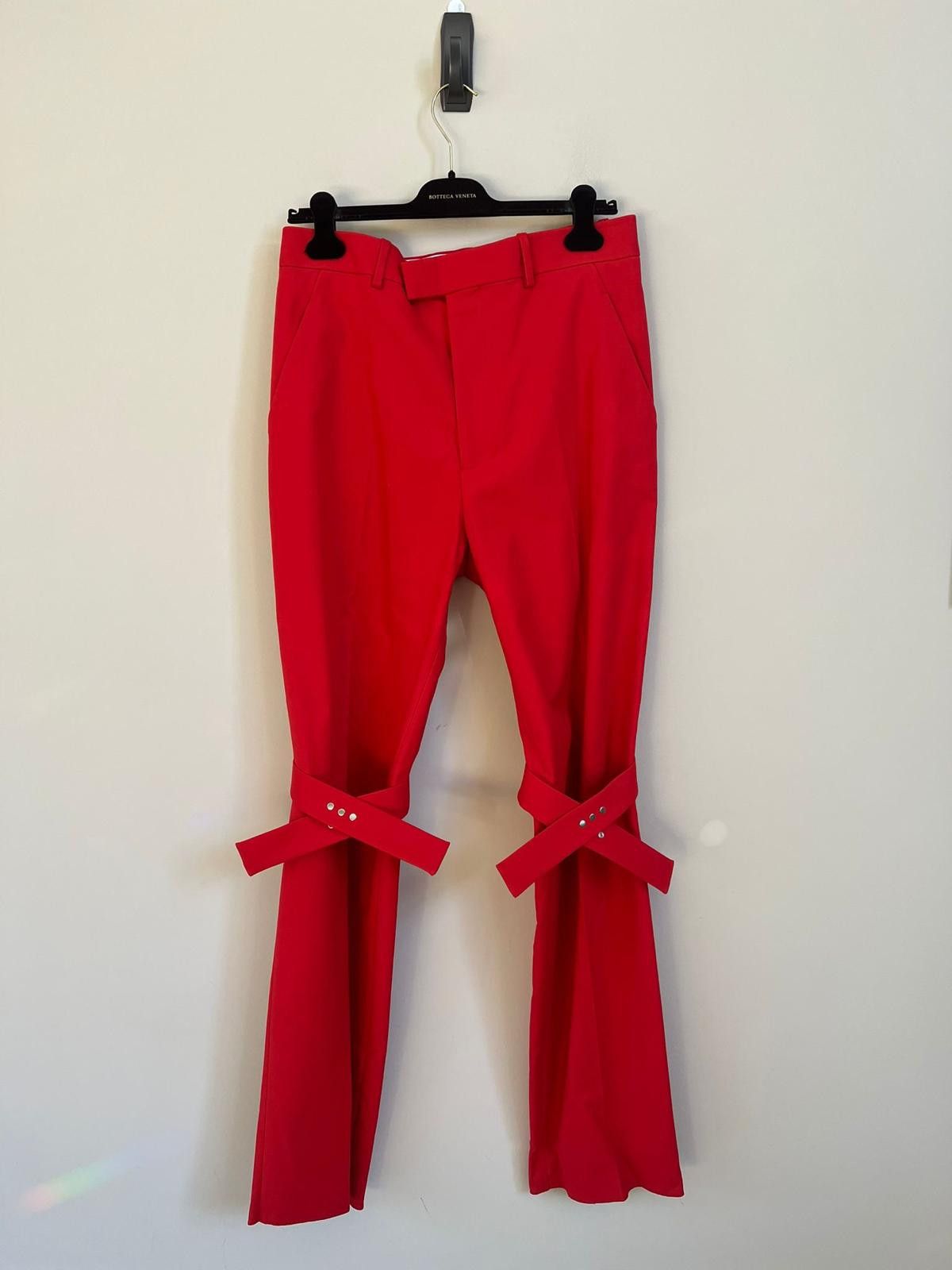 Bottega Veneta Midseason Cotton Gabardine Strap Knee Pants in Fire Engine Size US 30 / EU 46 - 3 Thumbnail