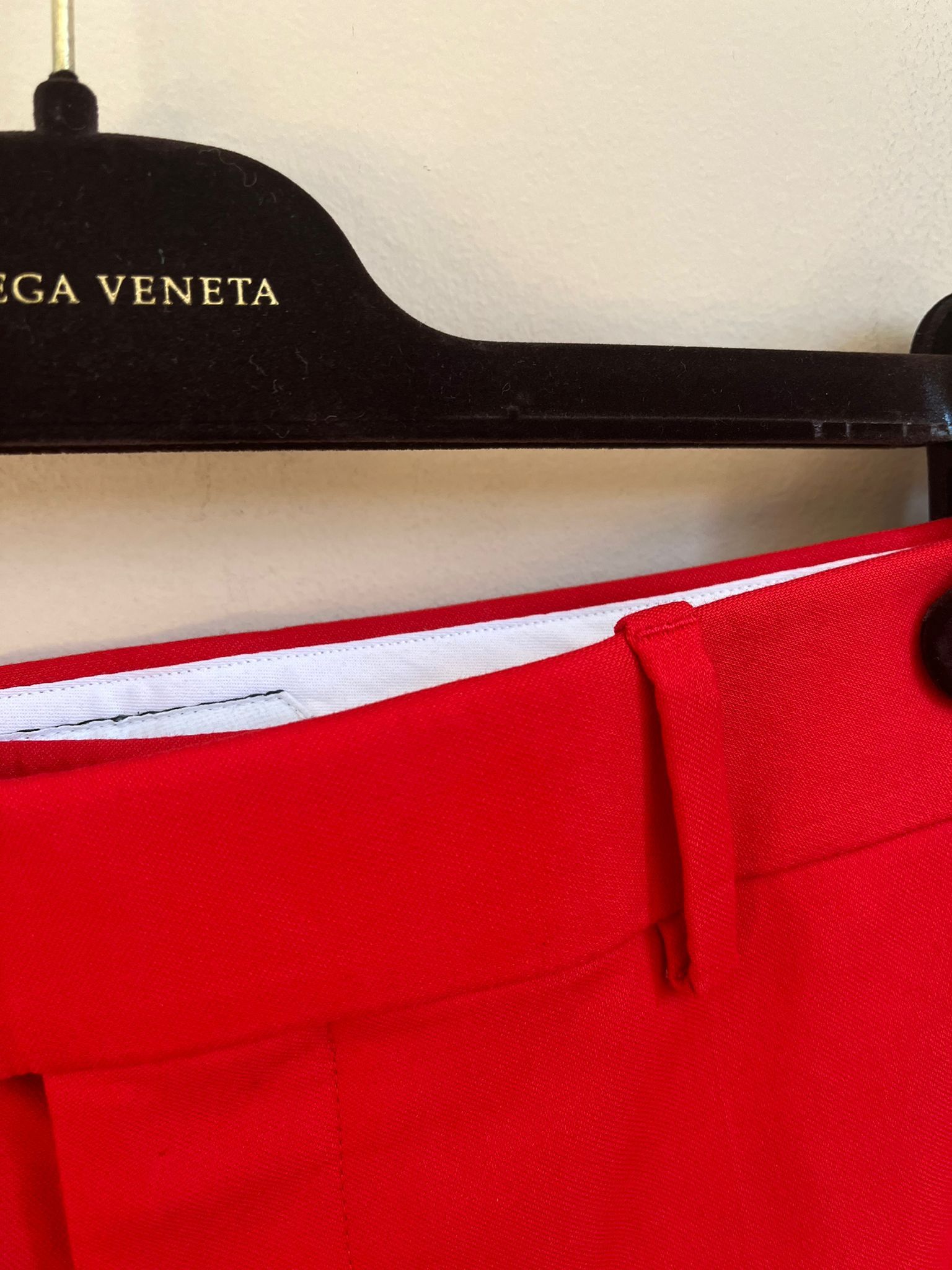 Bottega Veneta Midseason Cotton Gabardine Strap Knee Pants in Fire Engine Size US 30 / EU 46 - 8 Thumbnail