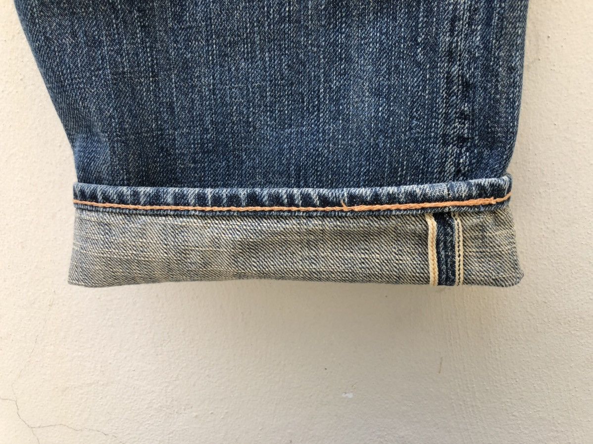 Evisu Vintage Evisu Yamane TATEOTI Faded Blue Denim Selvedge Jeans Size US 31 - 20 Thumbnail
