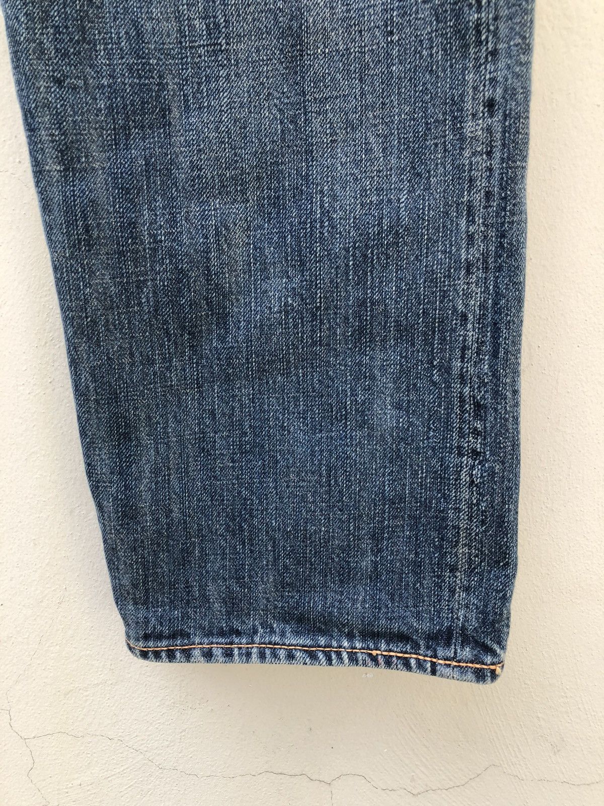 Evisu Vintage Evisu Yamane TATEOTI Faded Blue Denim Selvedge Jeans Size US 31 - 19 Thumbnail