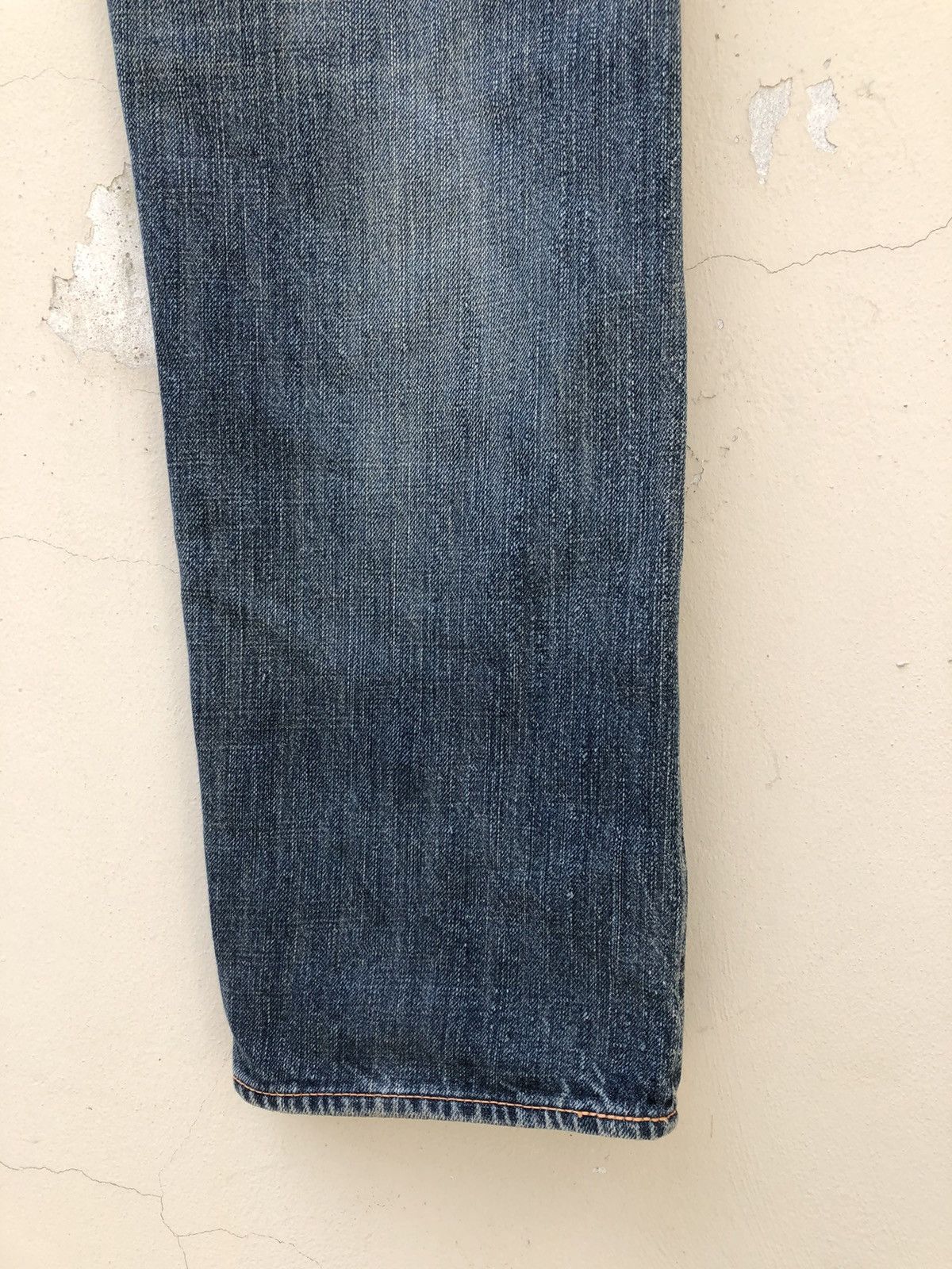 Evisu Vintage Evisu Yamane TATEOTI Faded Blue Denim Selvedge Jeans Size US 31 - 11 Thumbnail