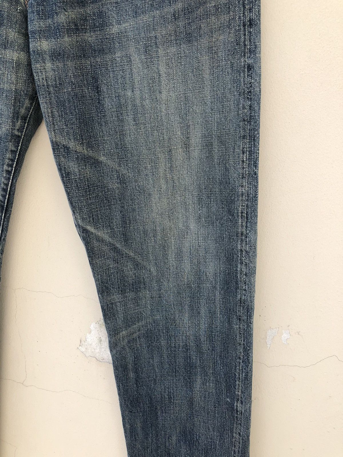 Evisu Vintage Evisu Yamane TATEOTI Faded Blue Denim Selvedge Jeans Size US 31 - 18 Thumbnail
