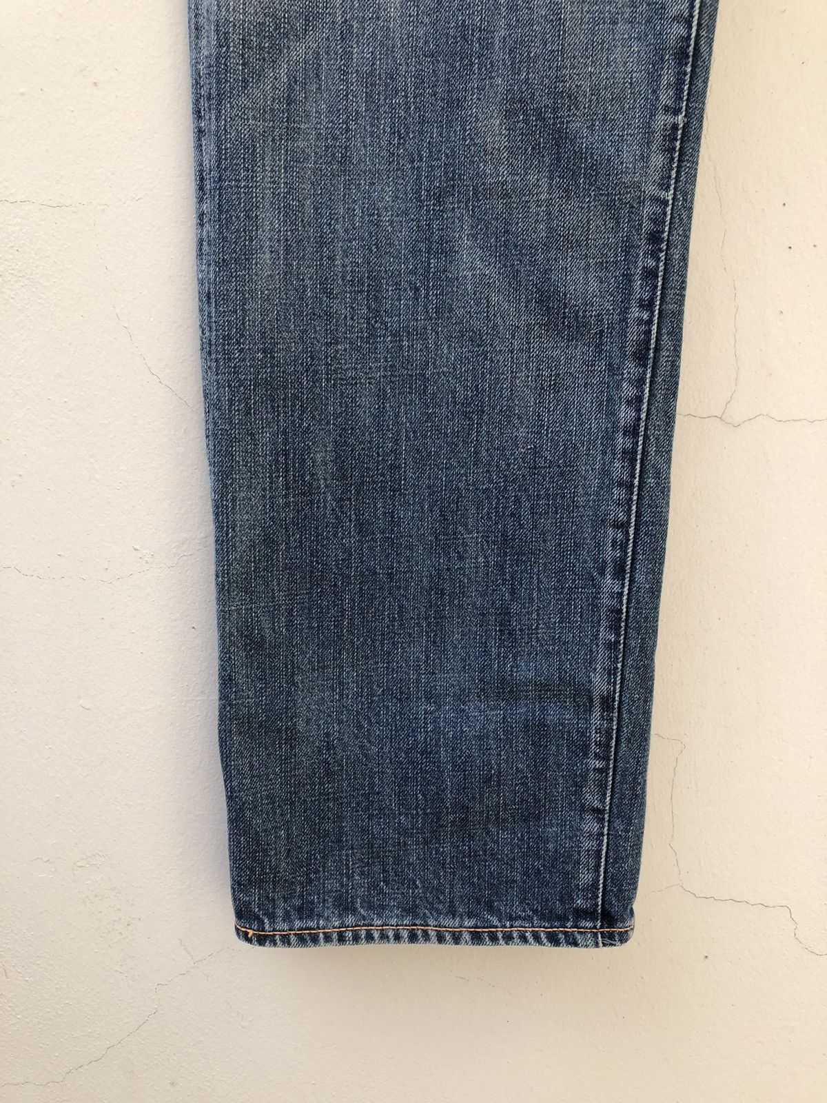 Evisu Vintage Evisu Yamane TATEOTI Faded Blue Denim Selvedge Jeans Size US 31 - 16 Thumbnail