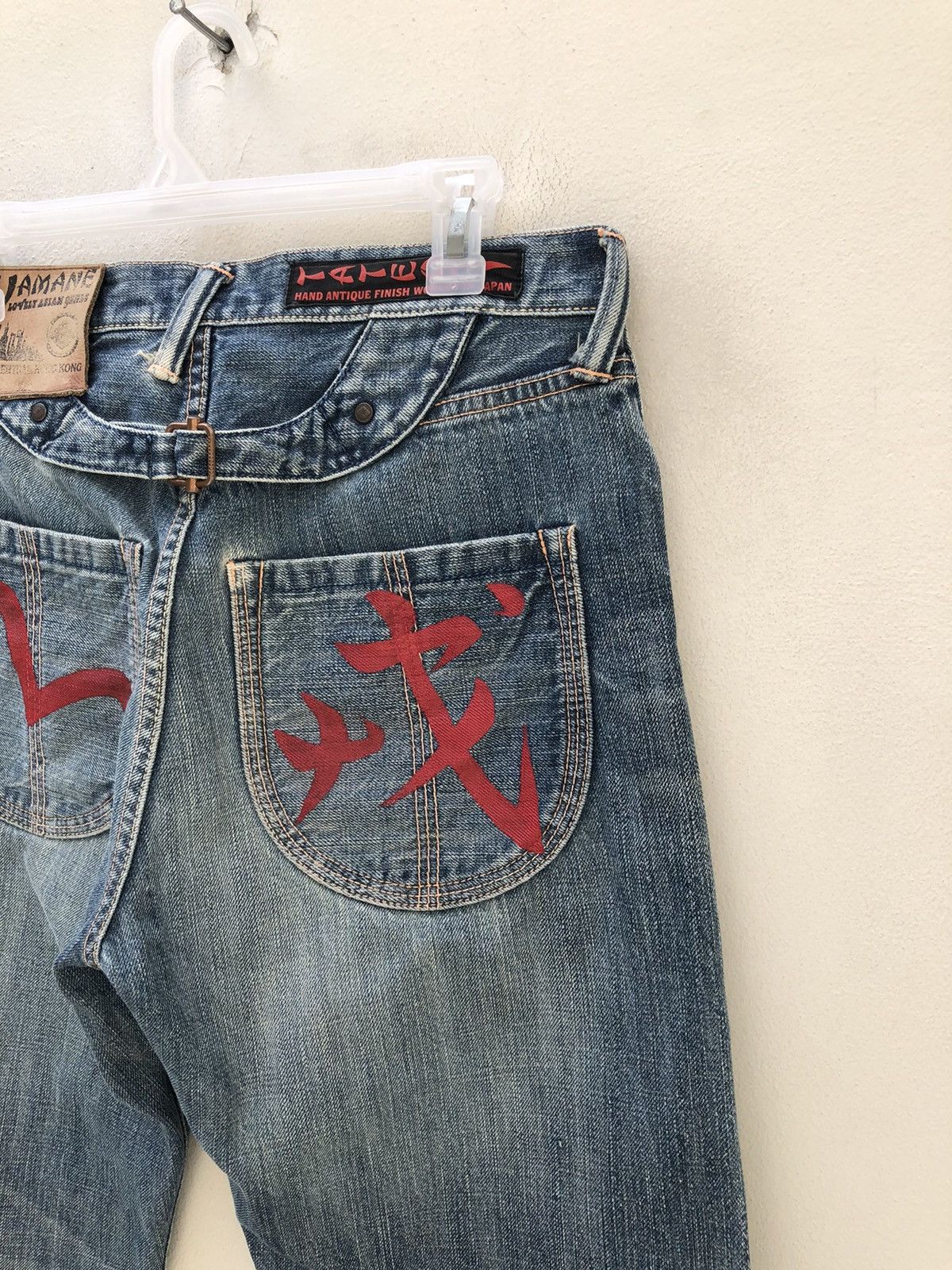 Evisu Vintage Evisu Yamane TATEOTI Faded Blue Denim Selvedge Jeans Size US 31 - 9 Thumbnail