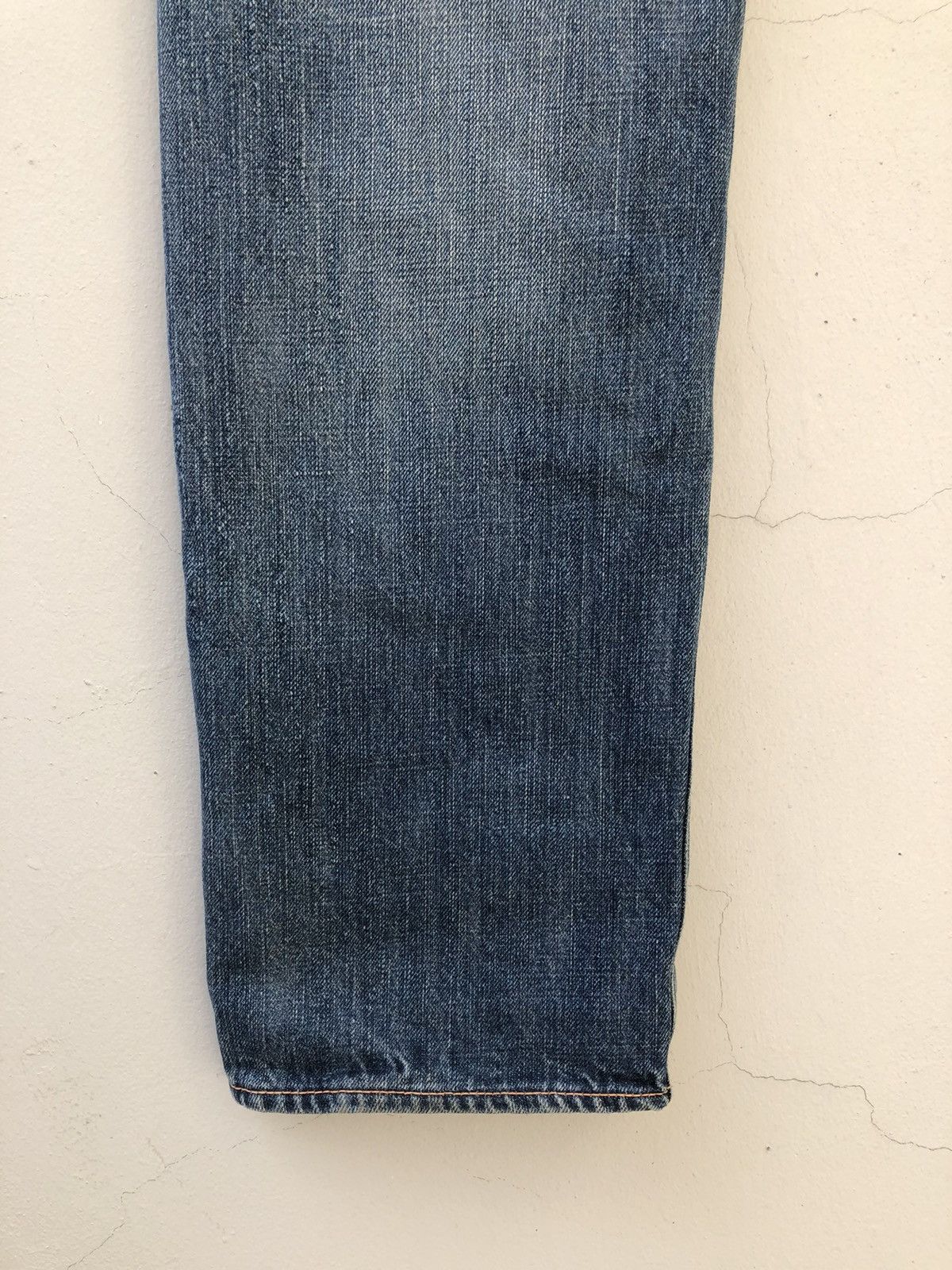 Evisu Vintage Evisu Yamane TATEOTI Faded Blue Denim Selvedge Jeans Size US 31 - 8 Thumbnail