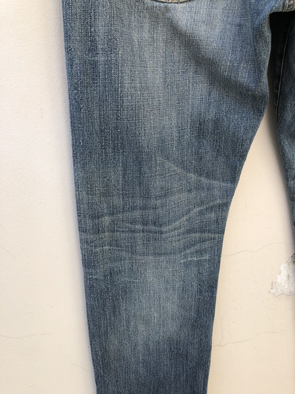 Evisu Vintage Evisu Yamane TATEOTI Faded Blue Denim Selvedge Jeans Size US 31 - 7 Thumbnail