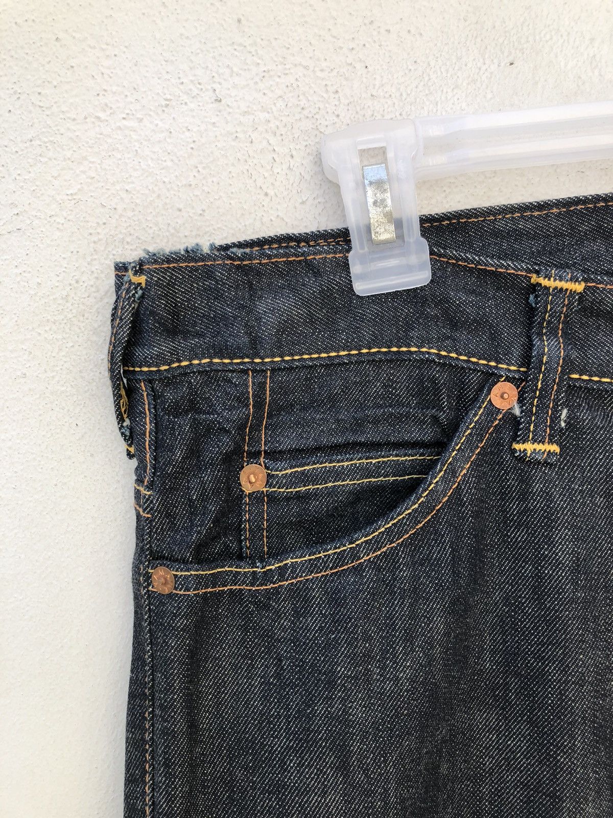 Evisu RARE!!! Vintage Evisu Japan Dark Blue Denim Flare Jeans Size US 34 / EU 50 - 13 Thumbnail