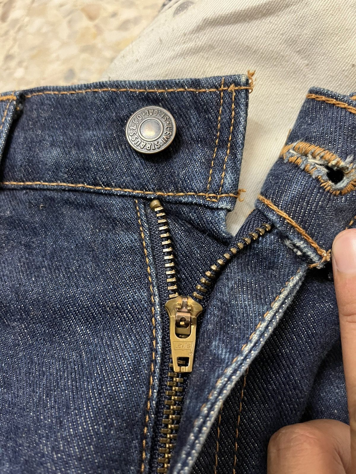Levi's Vintage Levi’s 517 distressed denim bootcut jeans Size 29" - 8 Thumbnail