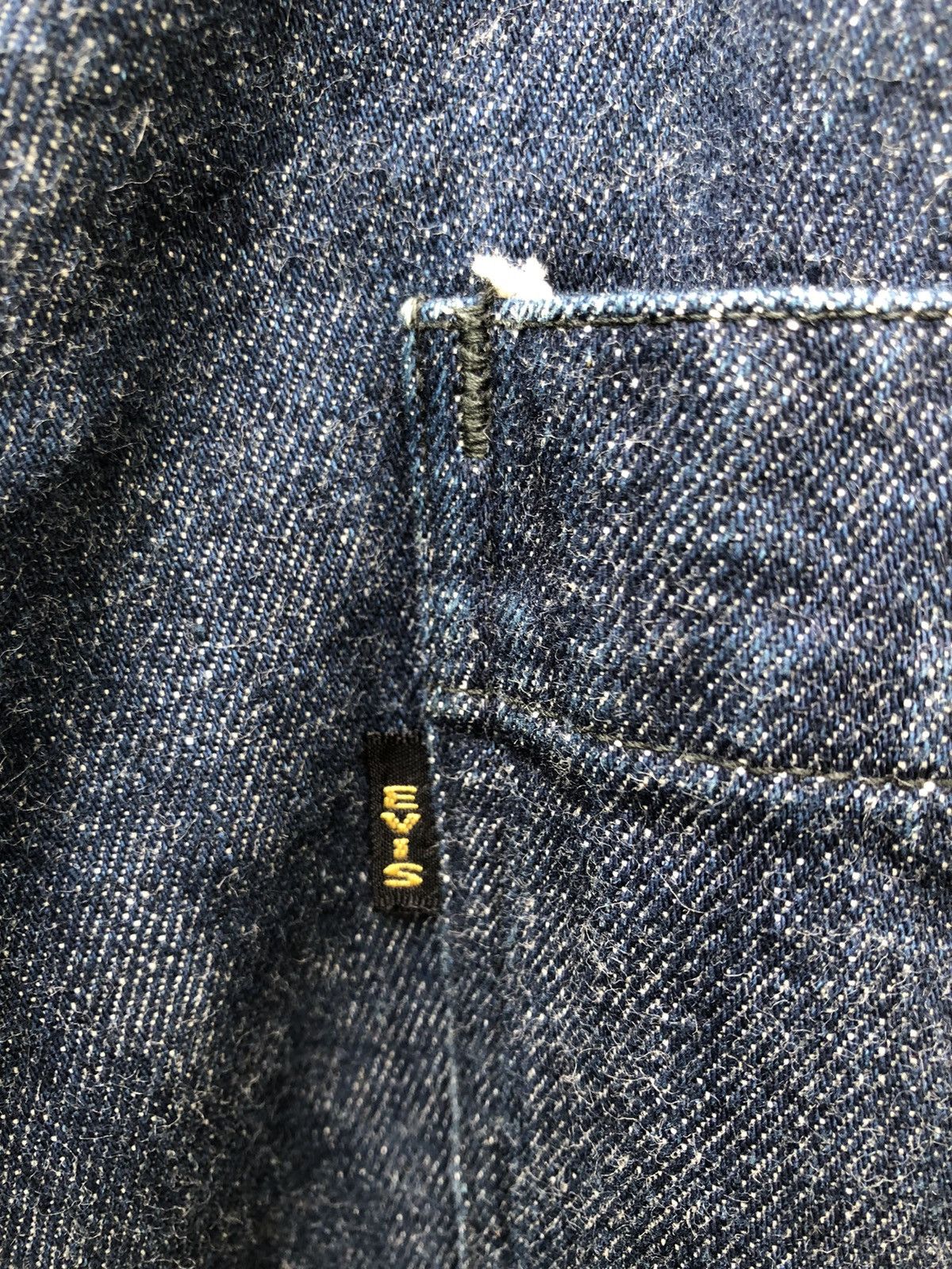 Evisu 90s EVISU EVIS Heavy Thick Baggy Denim Cropped Cargo Pant Size US 31 - 14 Thumbnail