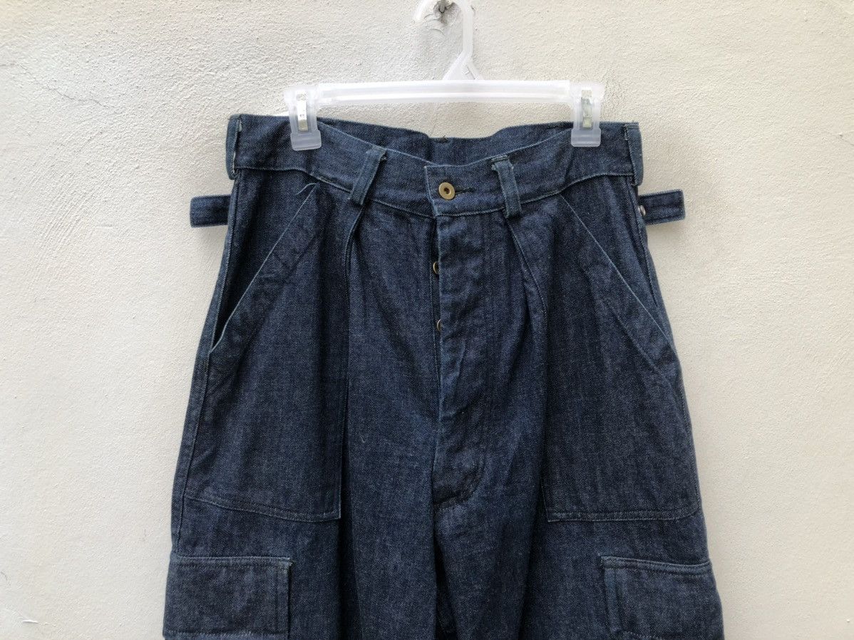Evisu 90s EVISU EVIS Heavy Thick Baggy Denim Cropped Cargo Pant Size US 31 - 7 Thumbnail