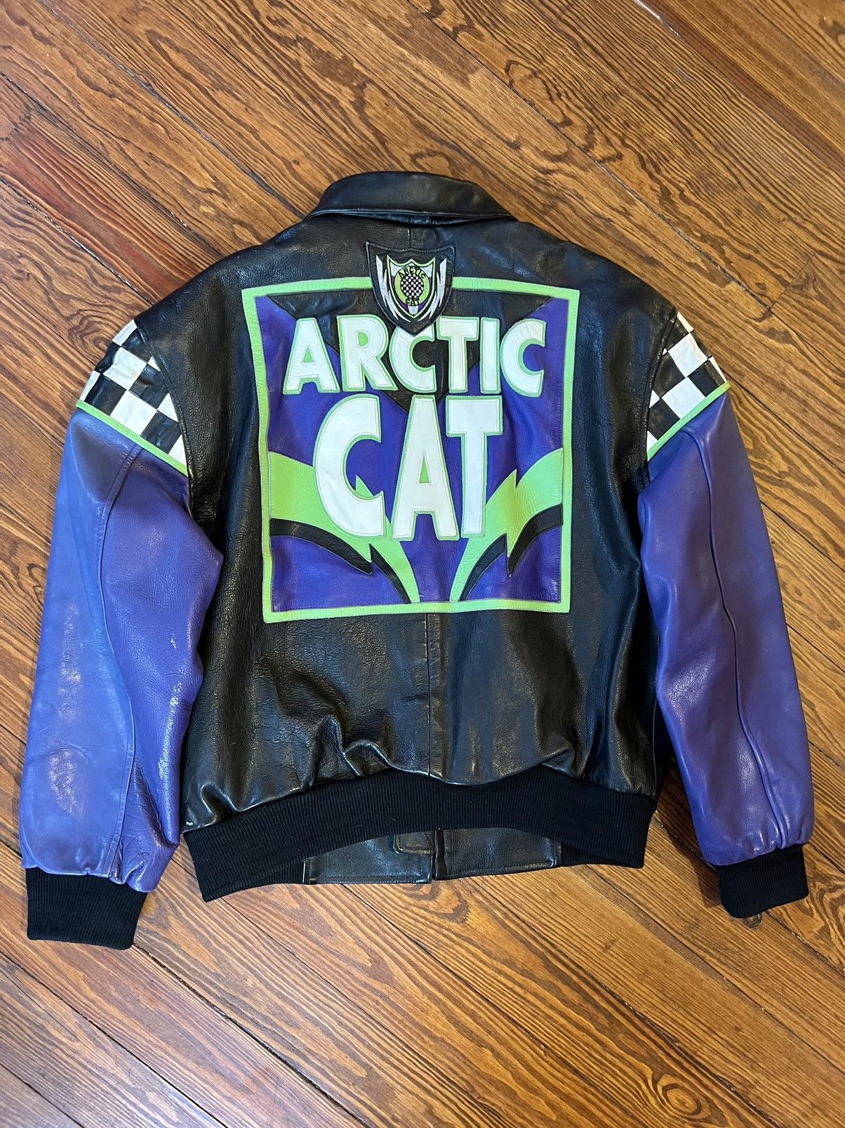 Vintage Vintage 90s Arctic Cat Leather Racing Jacket | Grailed