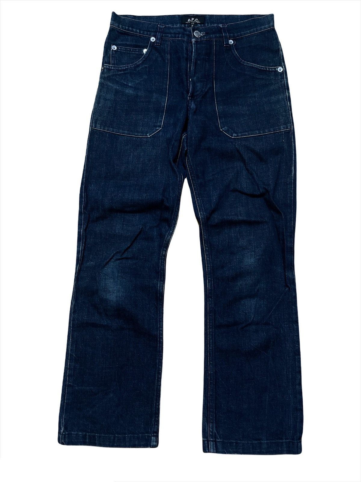 image of A P C Vintage Denim Pants in Dark Blue, Men's (Size 26)