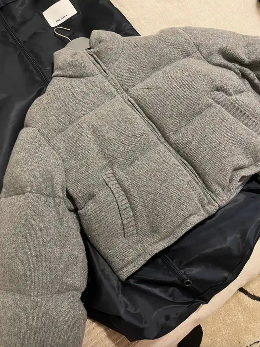 Prada wool and discount cashmere puffer jacket