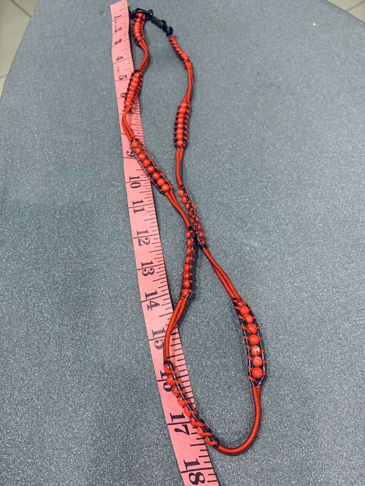 Chan Luu CHAN LUU FIERY RED BEADED LEATHER WRAP BRACELET .925 SILVER Size ONE SIZE - 8 Thumbnail