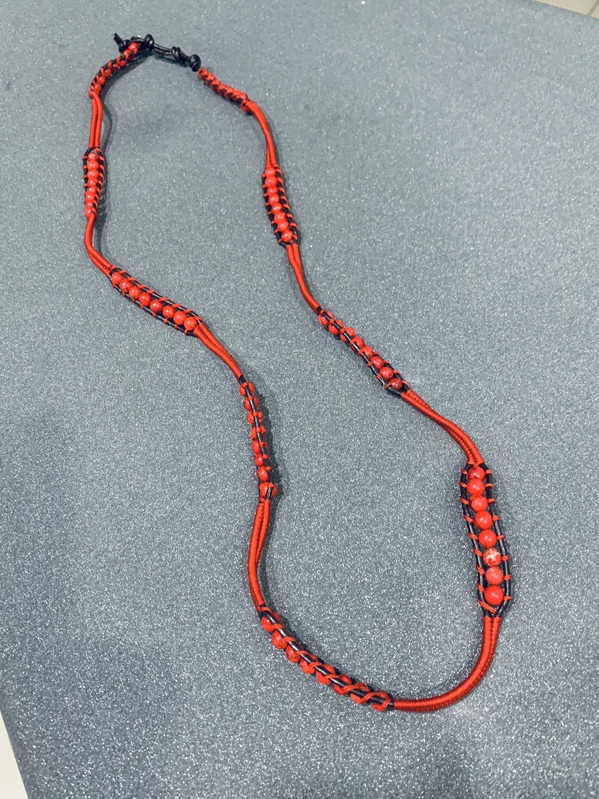 Chan Luu CHAN LUU FIERY RED BEADED LEATHER WRAP BRACELET .925 SILVER Size ONE SIZE - 7 Thumbnail