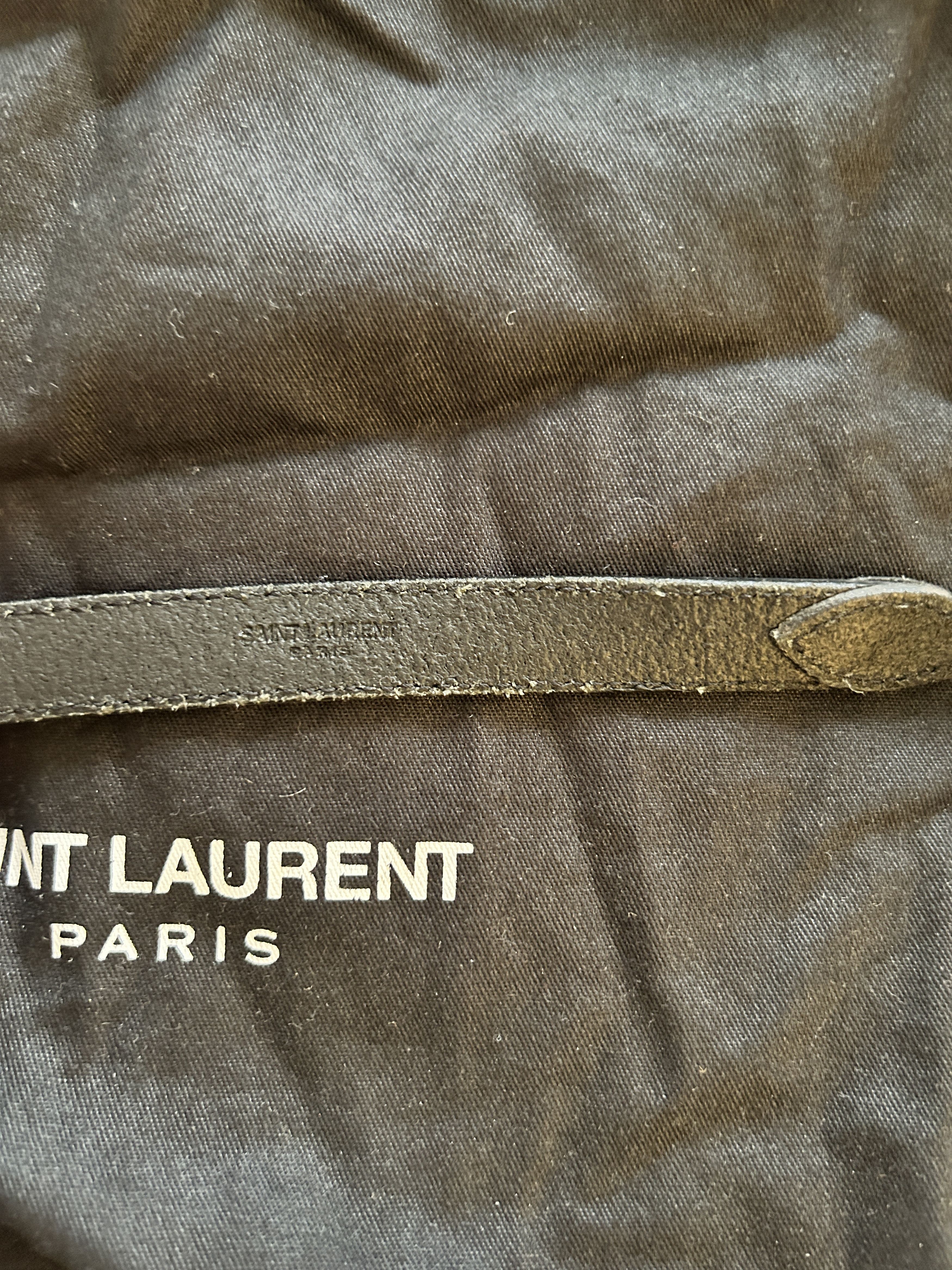 Saint Laurent Paris (size 105) belt black western double wrap skinny thin YSL Size ONE SIZE - 3 Thumbnail