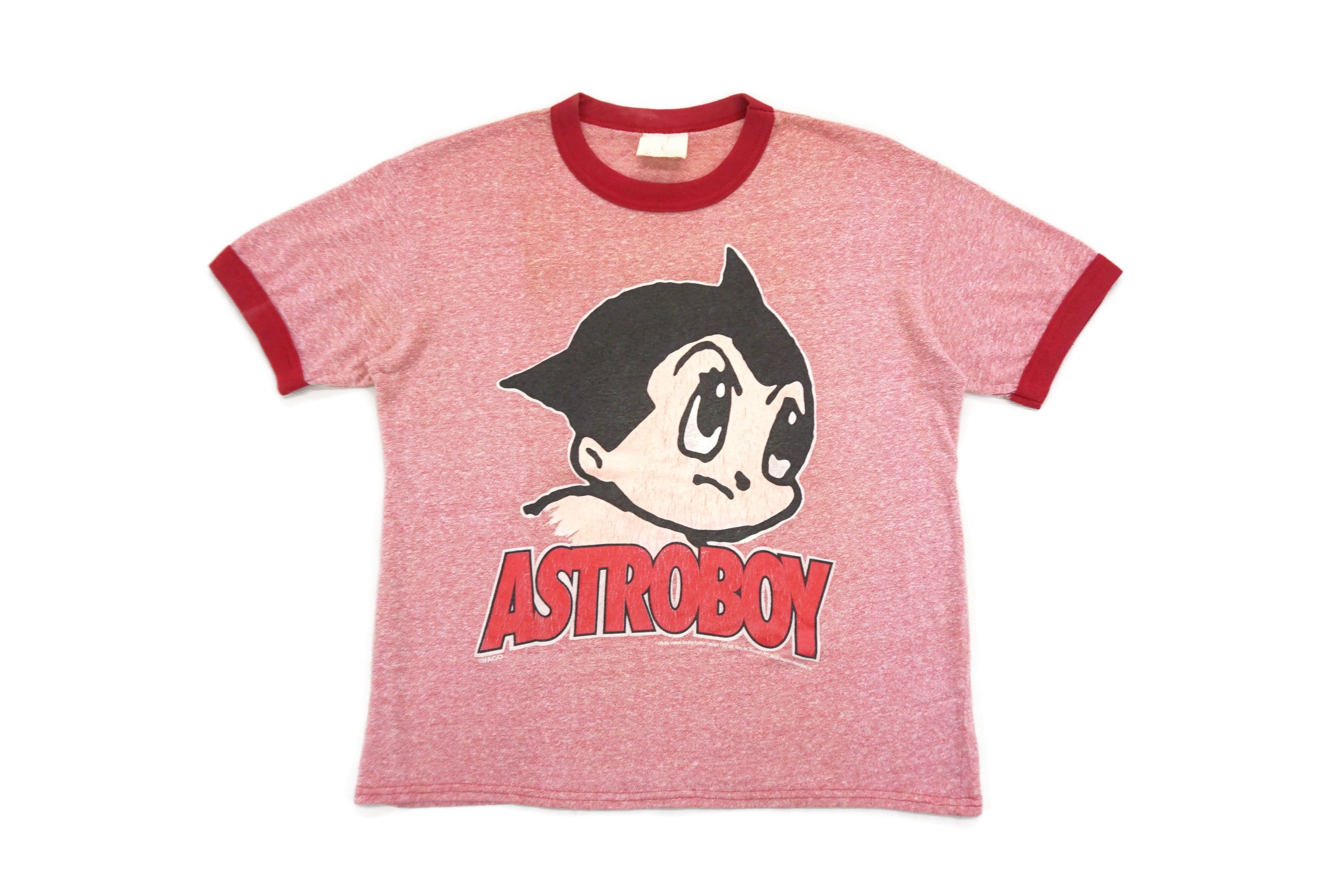 Vintage Mighty Atom Astro Boy Manga Anime Cartoons Ringer Tee