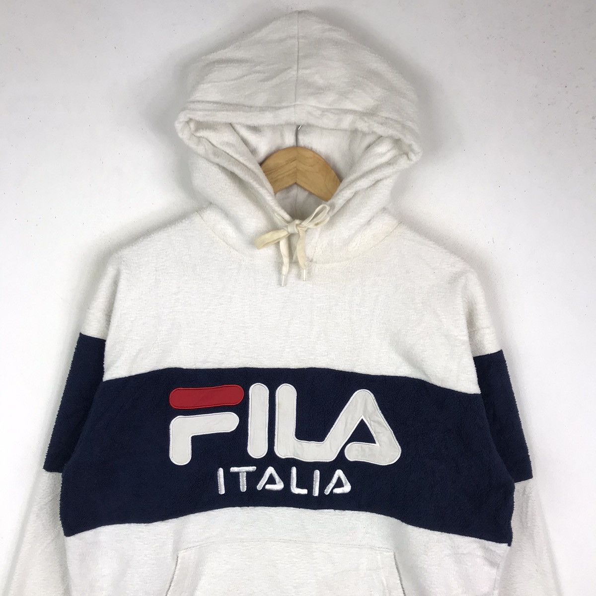 Fila Vintage Fila Spell Out Embroidery Fleece Hoodie Pullover Size US M / EU 48-50 / 2 - 3 Thumbnail