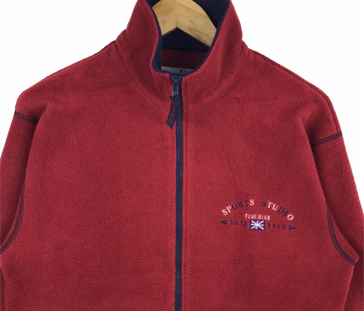 Vintage Vintage Flourish Sports Studio Minimalist Fleece Jacket Size US M / EU 48-50 / 2 - 2 Thumbnail