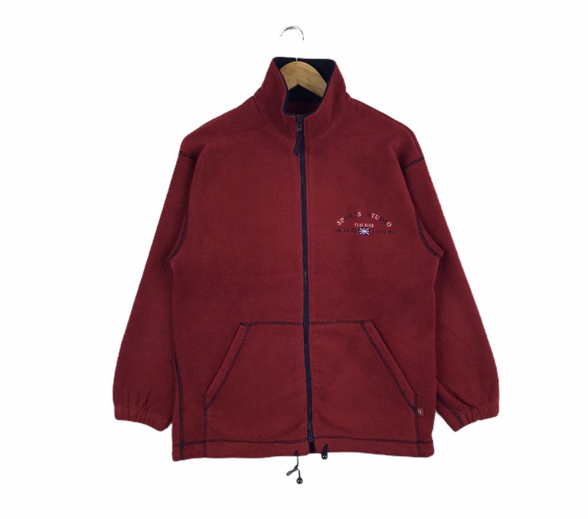 Vintage Vintage Flourish Sports Studio Minimalist Fleece Jacket Size US M / EU 48-50 / 2 - 1 Thumbnail