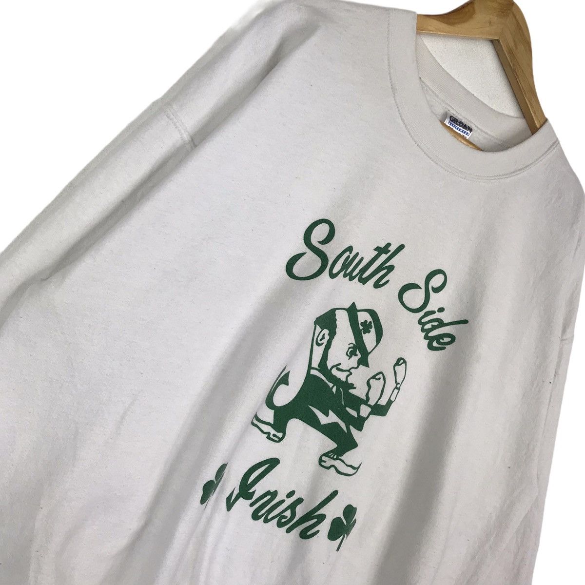 Gildan Vintage 00s South Side Irish Sweatshirt Pullover Jumper Size US XL / EU 56 / 4 - 3 Thumbnail