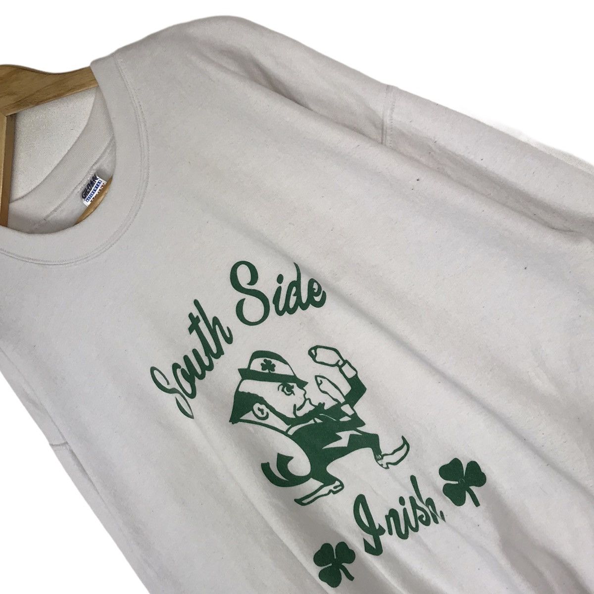 Gildan Vintage 00s South Side Irish Sweatshirt Pullover Jumper Size US XL / EU 56 / 4 - 4 Thumbnail
