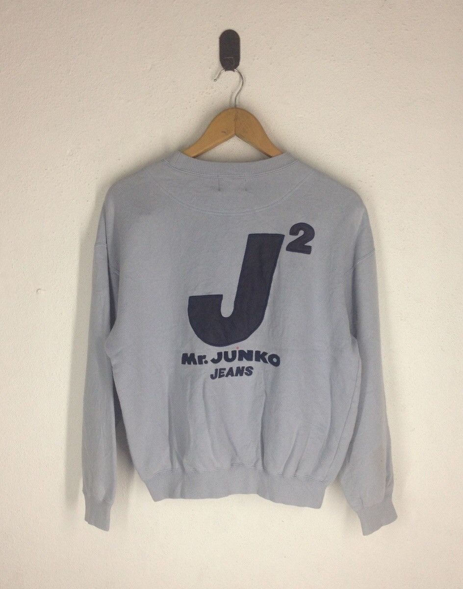 mr junko jeans sweatshirt j2 spell out big logo M size