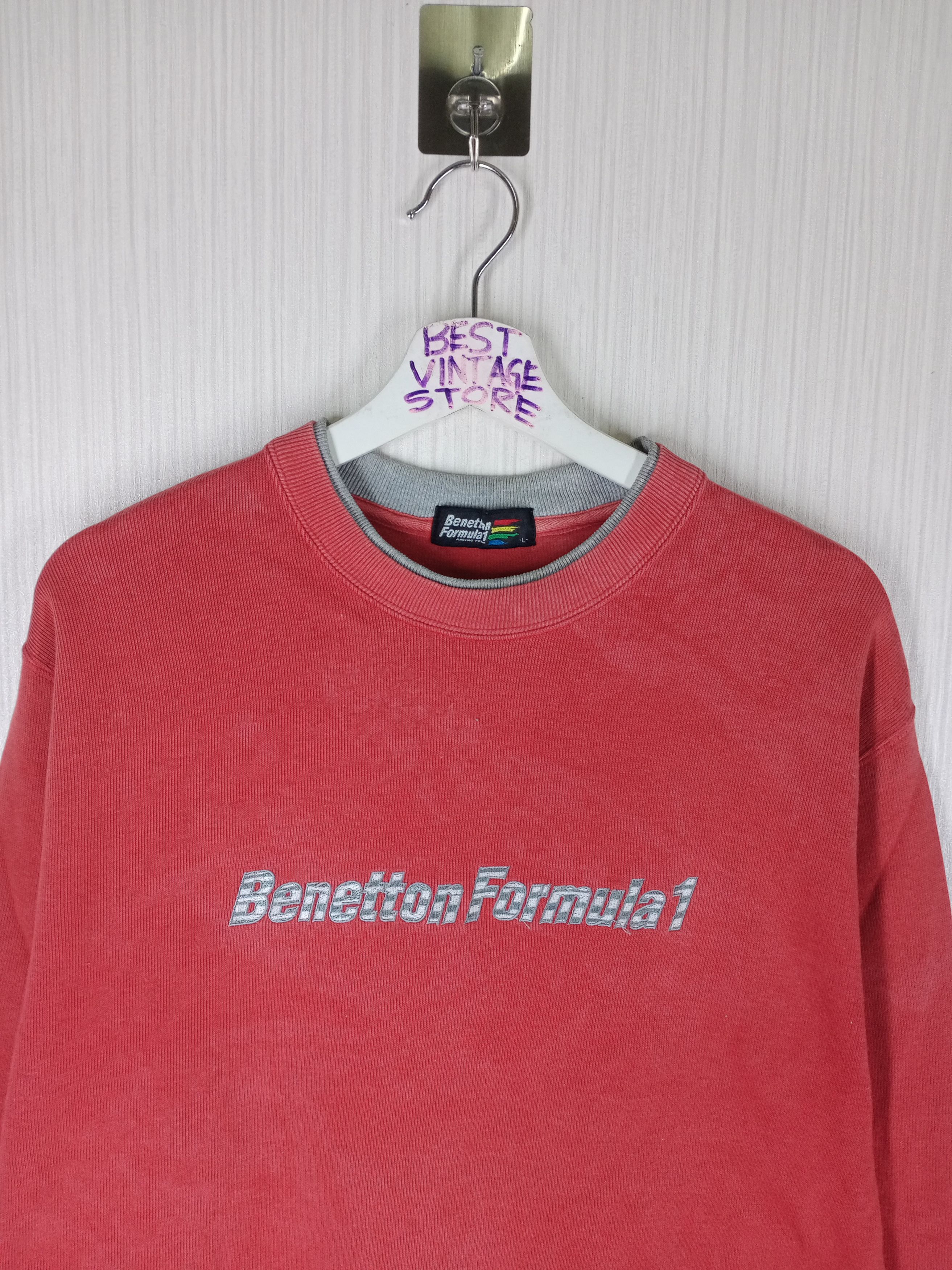 Benetton Vintage 90s Benetton Formula-1 Embroidery Logo Sweatshirt Size US L / EU 52-54 / 3 - 3 Thumbnail