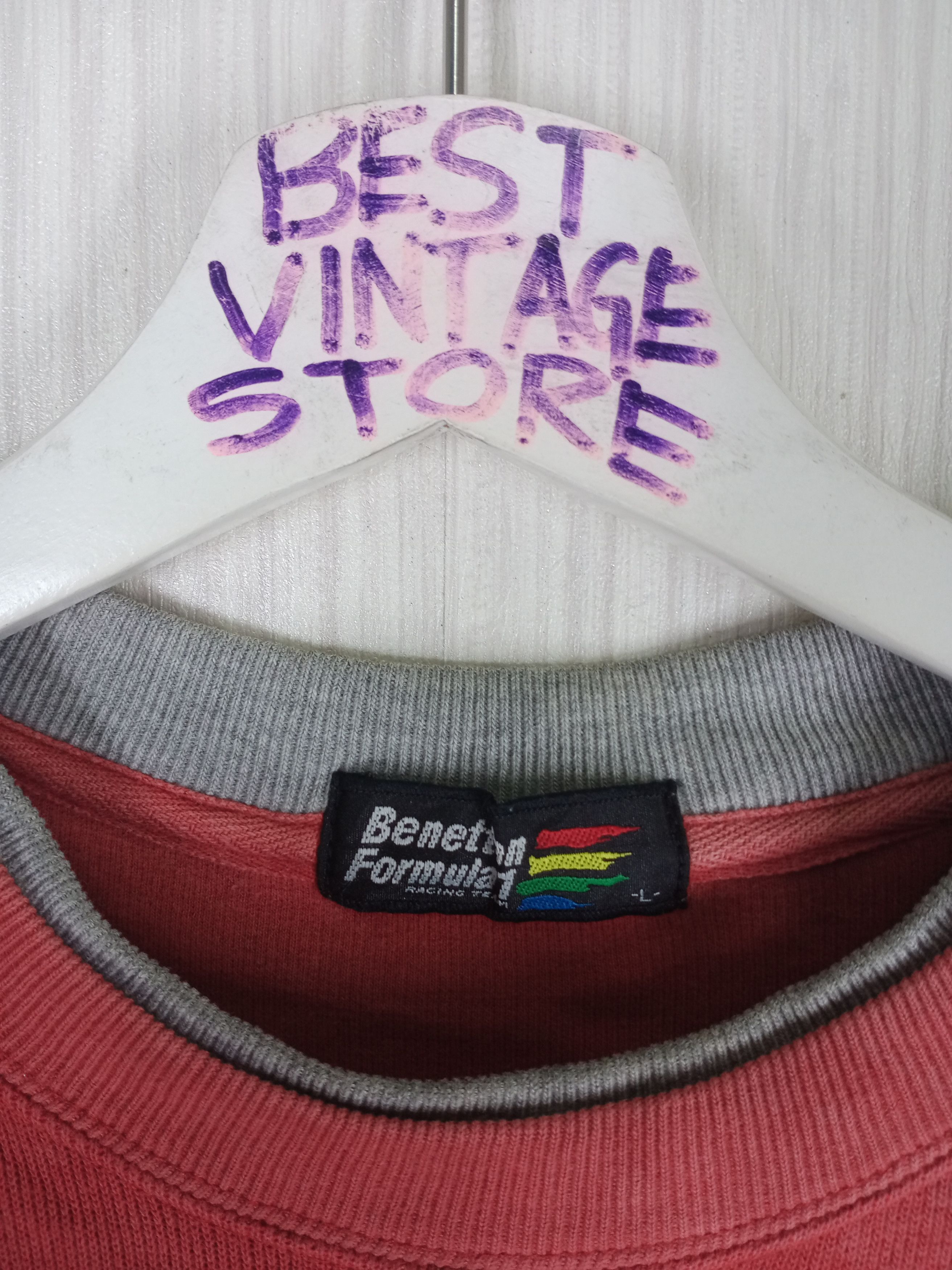 Benetton Vintage 90s Benetton Formula-1 Embroidery Logo Sweatshirt Size US L / EU 52-54 / 3 - 2 Thumbnail