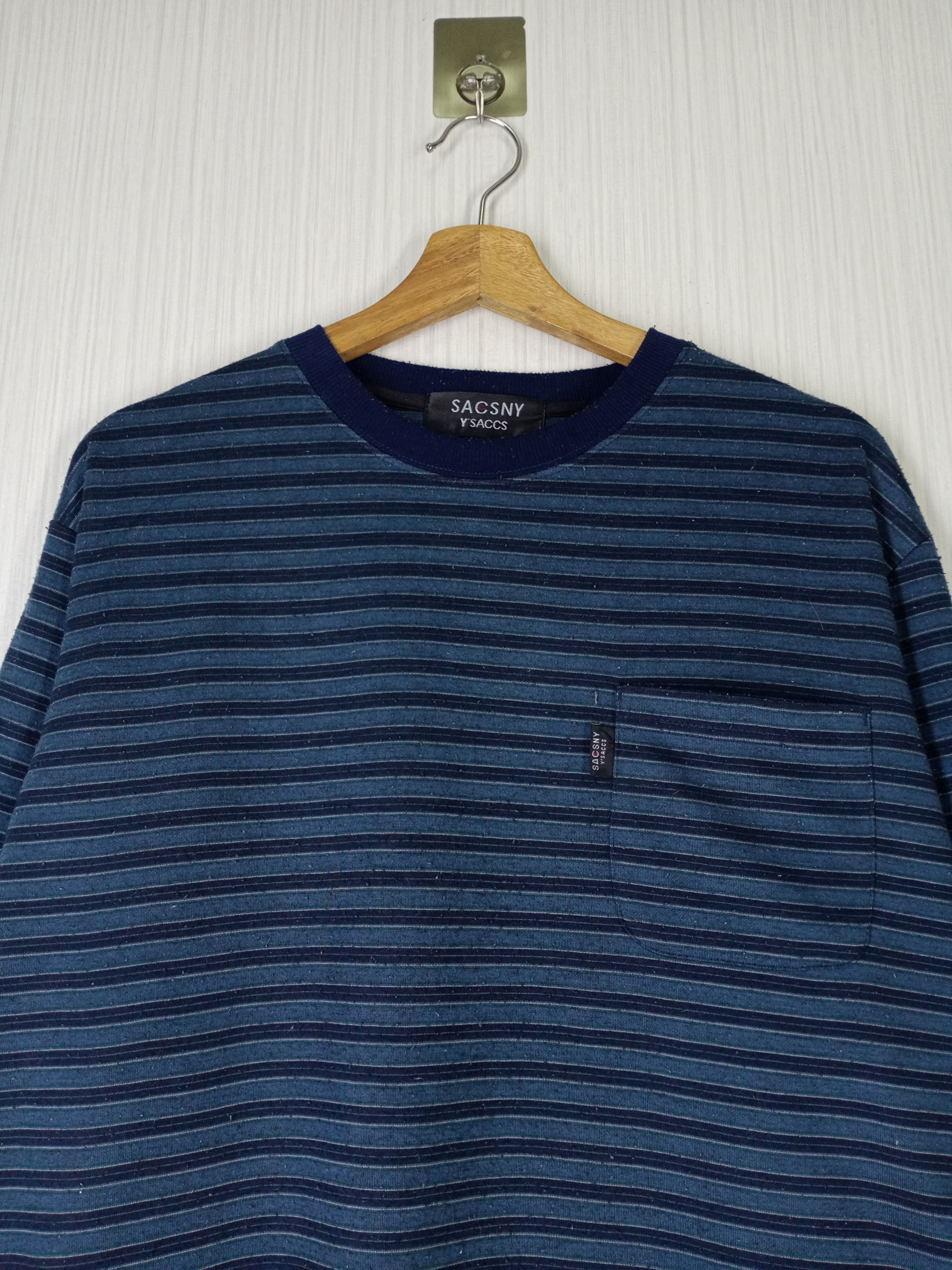 Yohji Yamamoto Yohji Yamamoto Sacsny Y'saccs Striped Long Sleeve Size US M / EU 48-50 / 2 - 2 Thumbnail