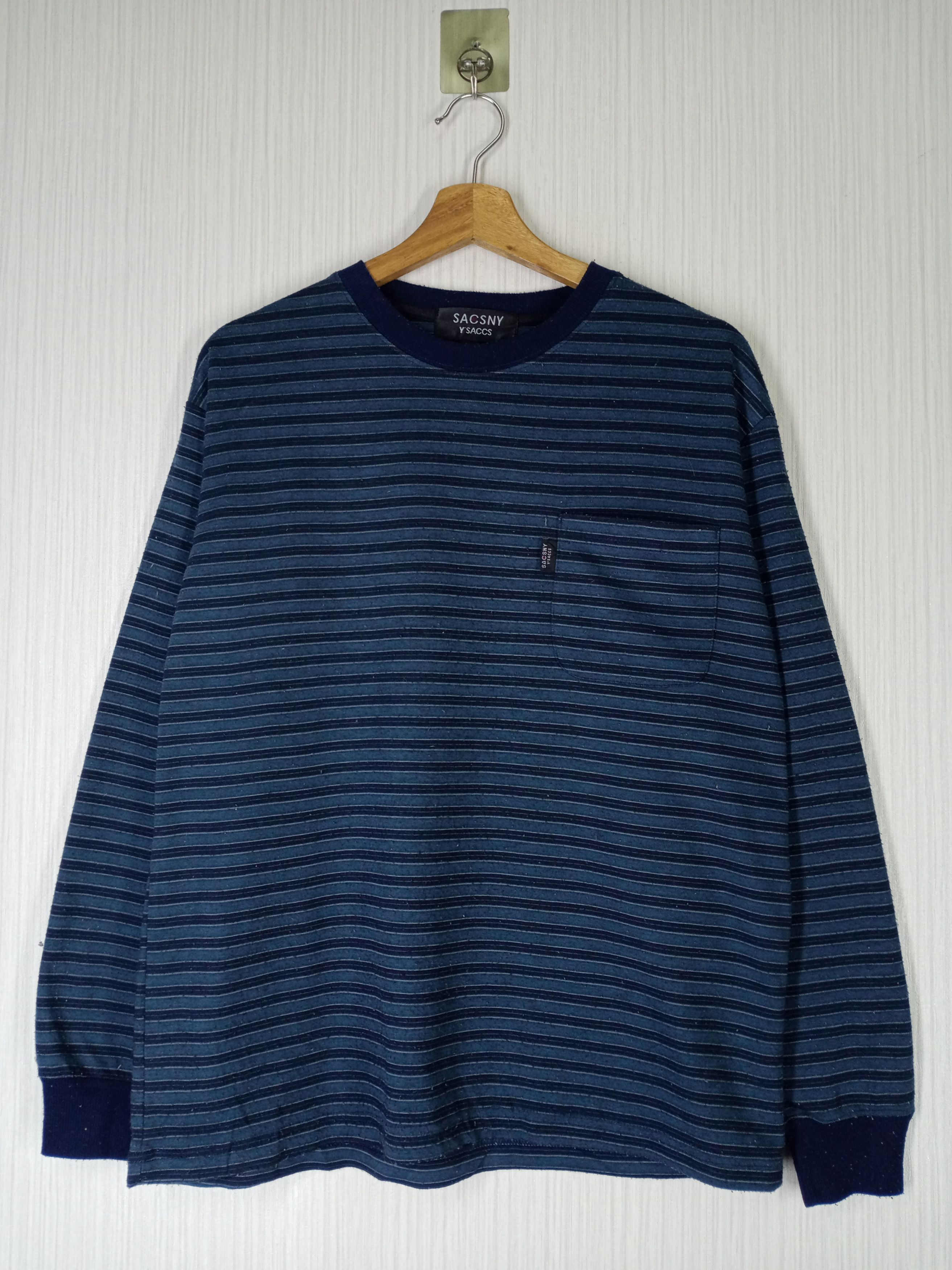Yohji Yamamoto Yohji Yamamoto Sacsny Y'saccs Striped Long Sleeve Size US M / EU 48-50 / 2 - 1 Thumbnail