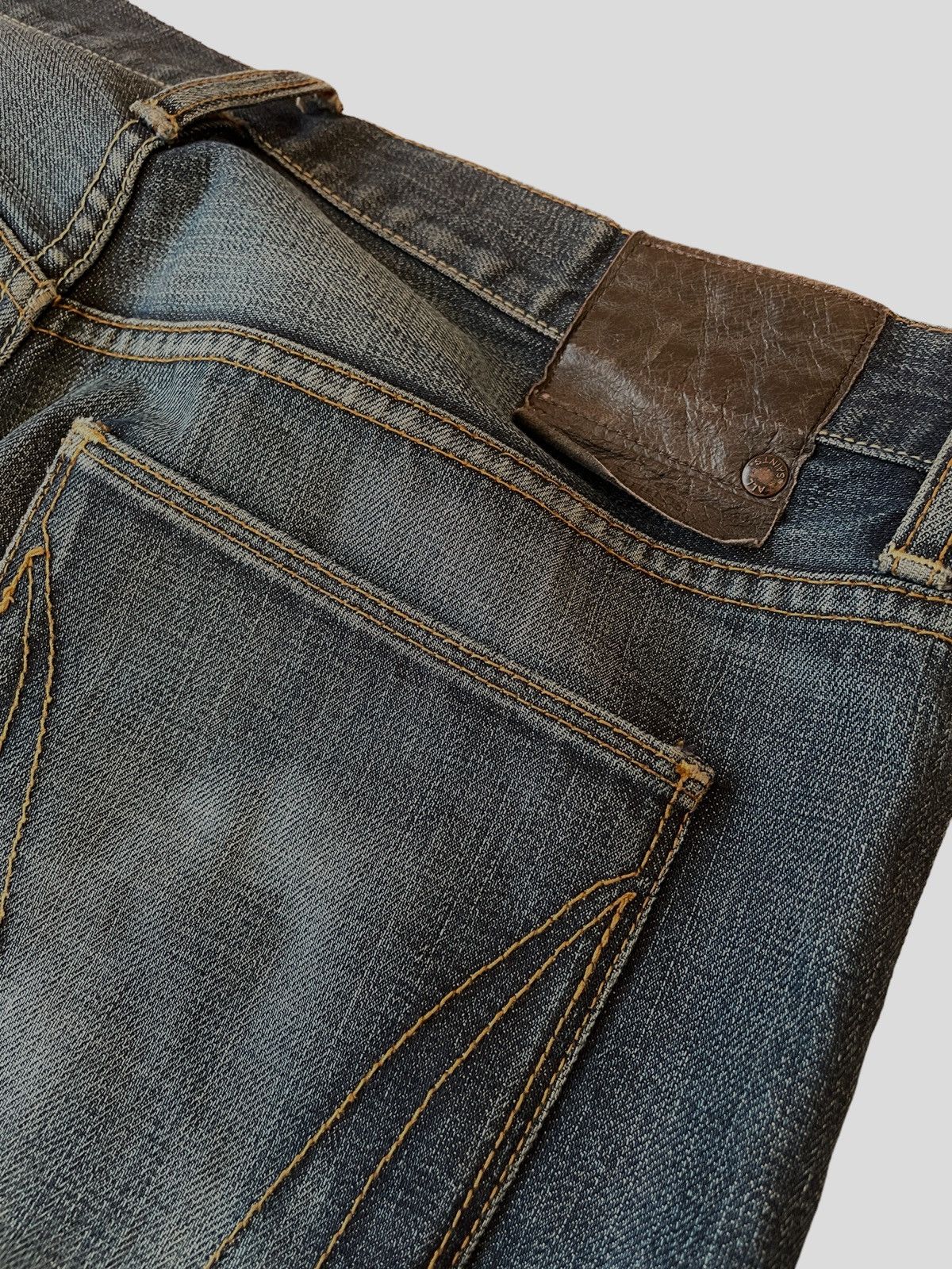 Vintage Allsaints Spitalfields Japan Denim SS08 Iggy Print Jeans Size US 32 / EU 48 - 7 Thumbnail