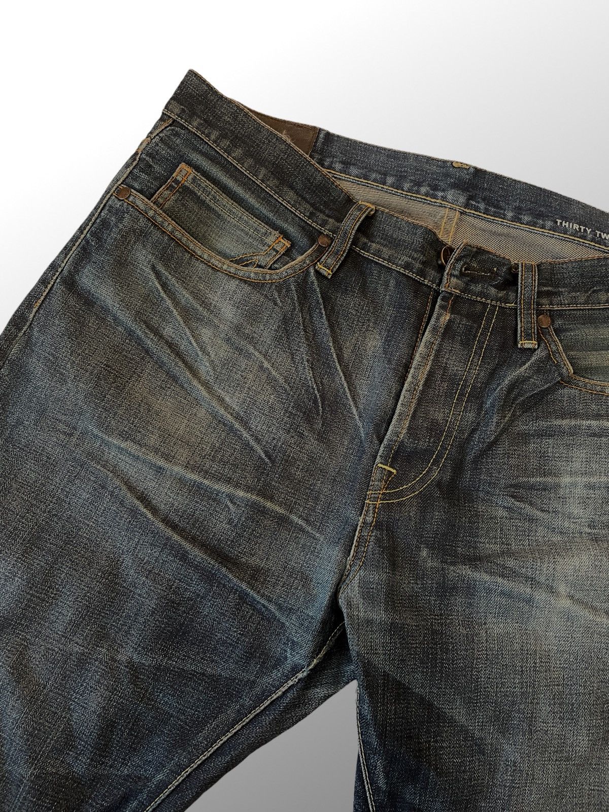 Vintage Allsaints Spitalfields Japan Denim SS08 Iggy Print Jeans Size US 32 / EU 48 - 5 Thumbnail