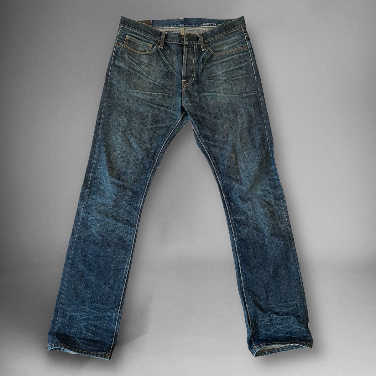 Vintage Allsaints Spitalfields Japan Denim SS08 Iggy Print Jeans Size US 32 / EU 48 - 1 Thumbnail