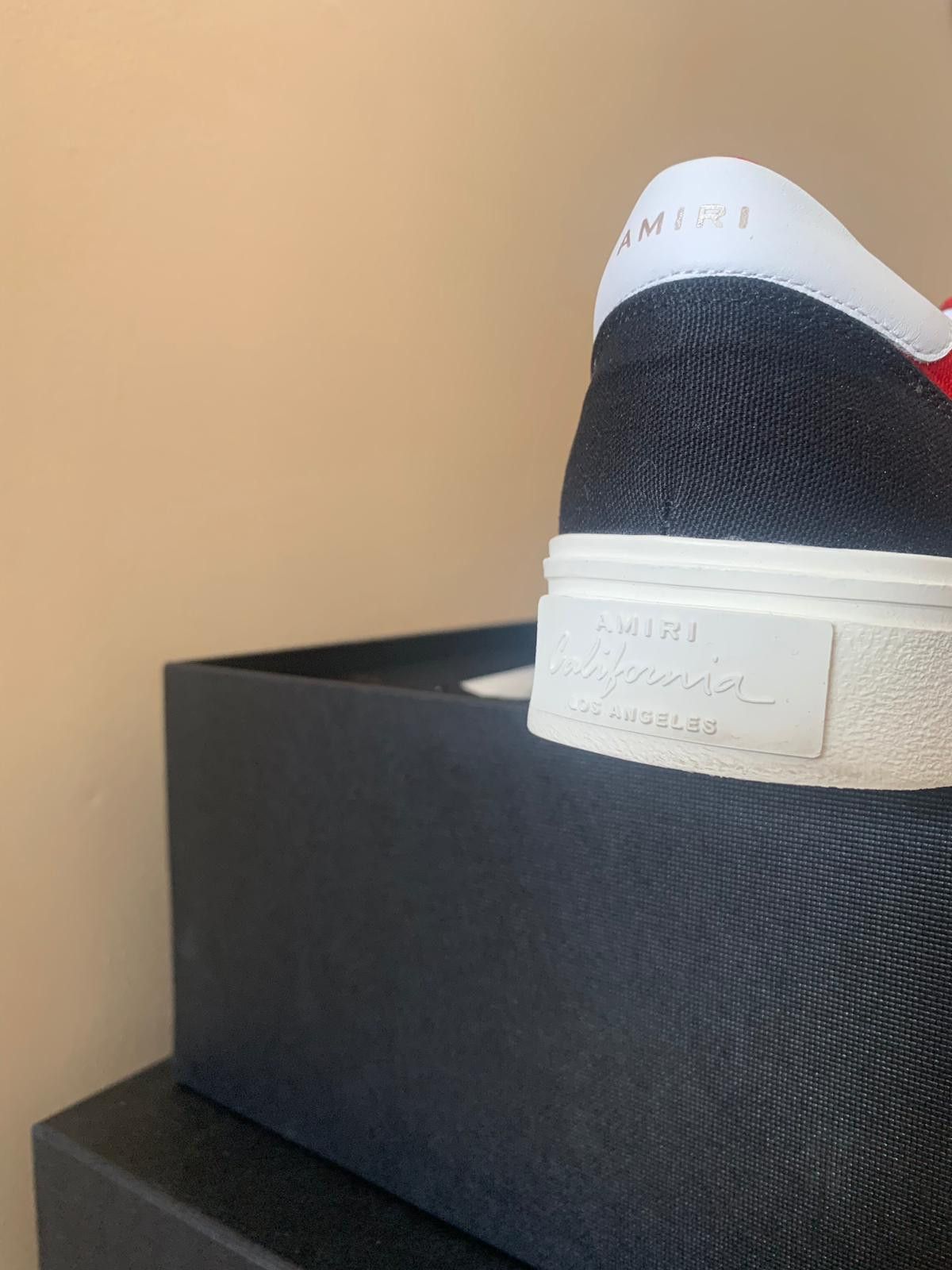 Amiri Low Top Skeleton Sneaker in Black & Red Size US 7 / EU 40 - 4 Thumbnail