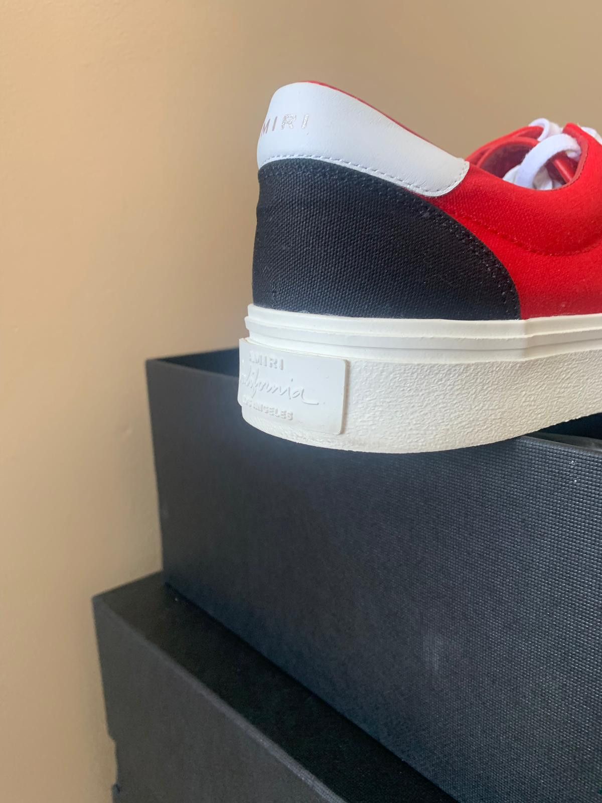 Amiri Low Top Skeleton Sneaker in Black & Red Size US 7 / EU 40 - 5 Thumbnail