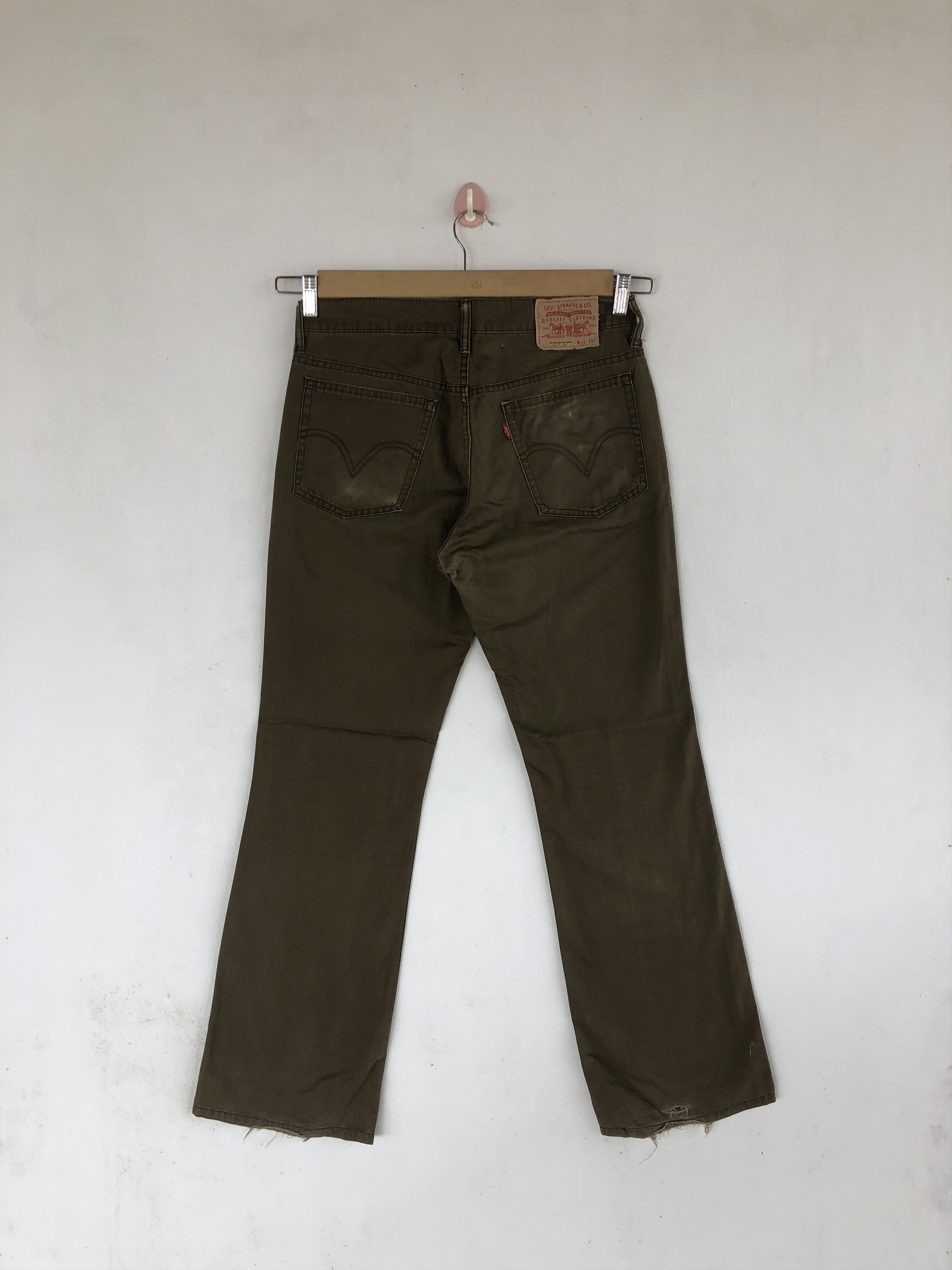 Levi's Vintage Levi's Bootcut Jeans Green Levis 517 Flare Denim Size 30" / US 8 / IT 44 - 2 Thumbnail