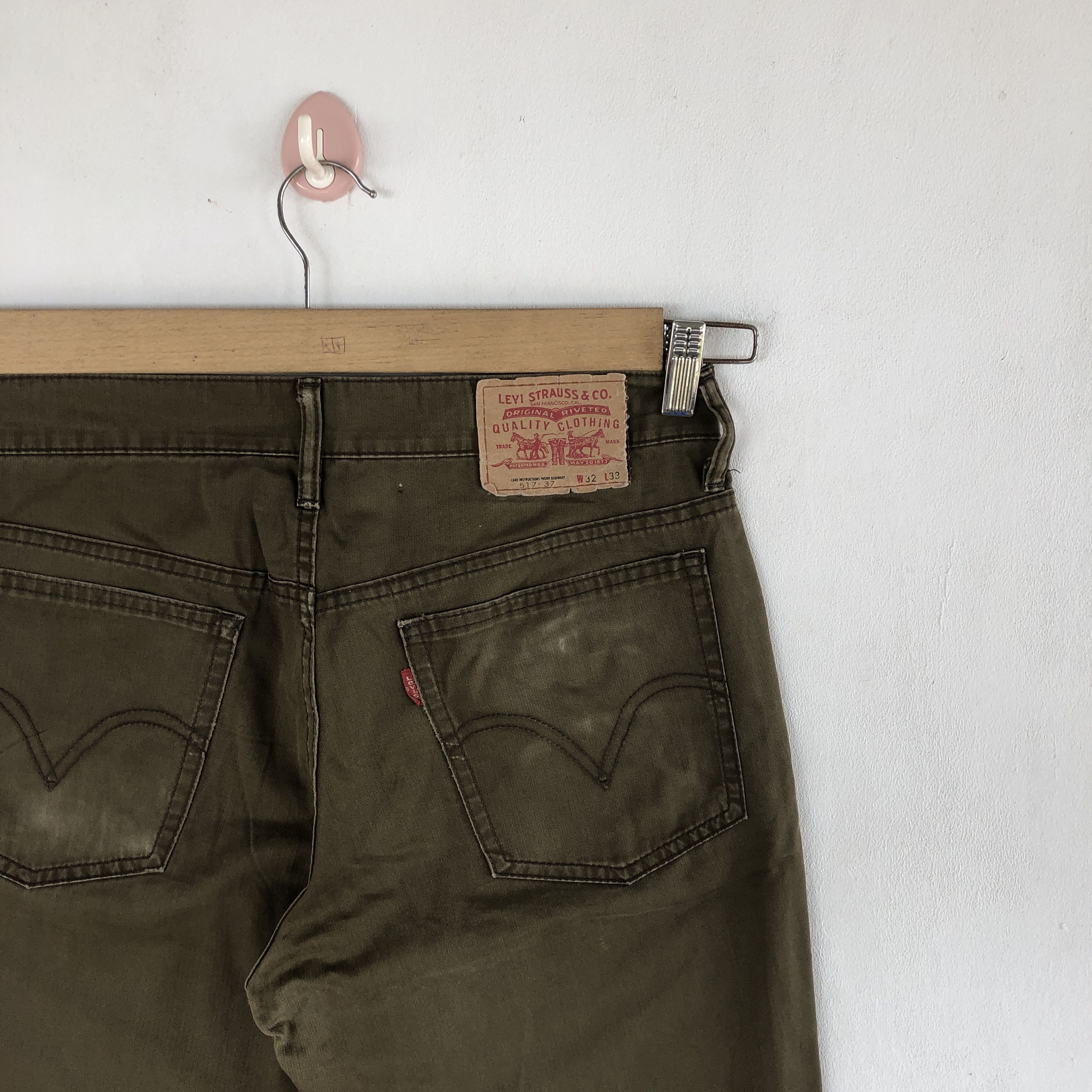 Levi's Vintage Levi's Bootcut Jeans Green Levis 517 Flare Denim Size 30" / US 8 / IT 44 - 7 Thumbnail