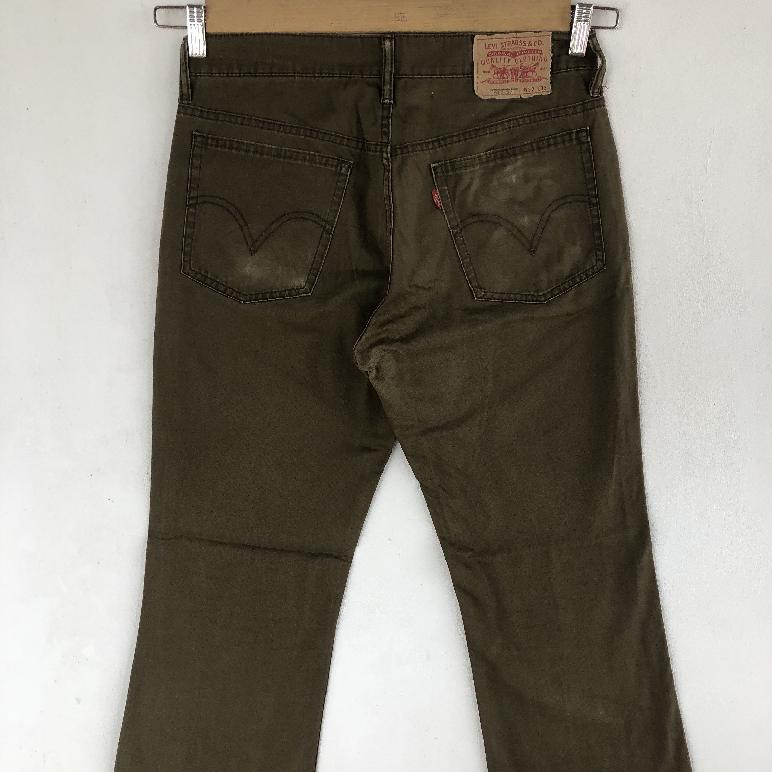 Levi's Vintage Levi's Bootcut Jeans Green Levis 517 Flare Denim Size 30" / US 8 / IT 44 - 6 Thumbnail