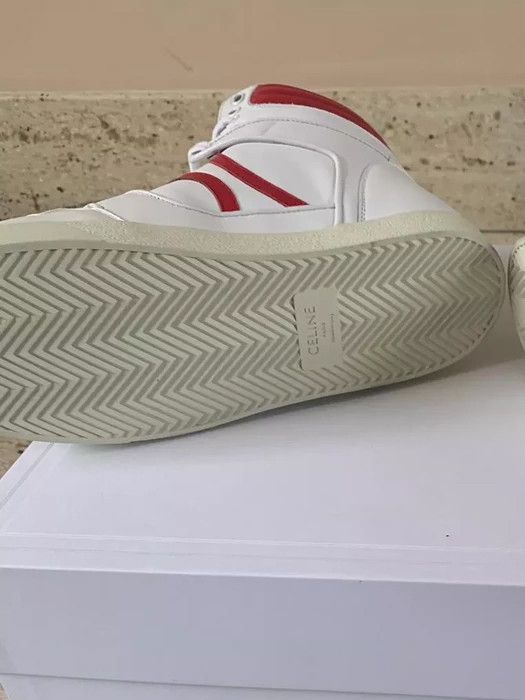 Celine Mid Lace Up Sneaker in Red & White Size US 8 / EU 41 - 11 Thumbnail