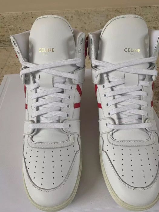 Celine Mid Lace Up Sneaker in Red & White Size US 8 / EU 41 - 5 Thumbnail