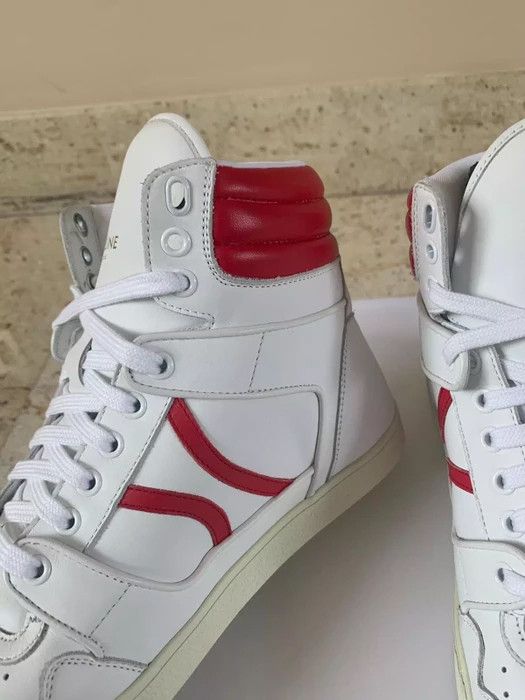 Celine Mid Lace Up Sneaker in Red & White Size US 8 / EU 41 - 10 Thumbnail