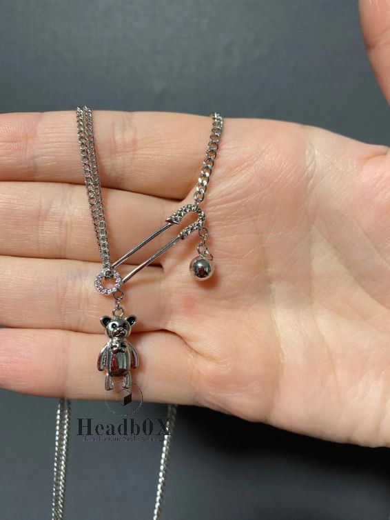 Jewelry Bear Ball Clip Pendant Necklace Size ONE SIZE - 2 Thumbnail