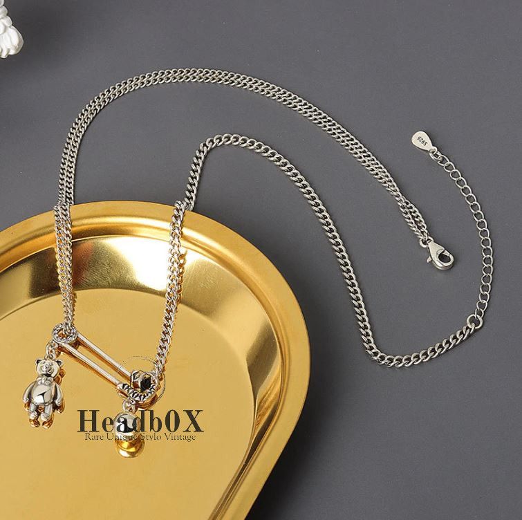 Jewelry Bear Ball Clip Pendant Necklace Size ONE SIZE - 6 Thumbnail