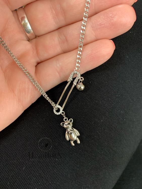 Jewelry Bear Ball Clip Pendant Necklace Size ONE SIZE - 5 Thumbnail