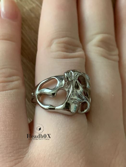 Vintage Irregular Hollow Surface Bump Ring Size ONE SIZE - 2 Thumbnail