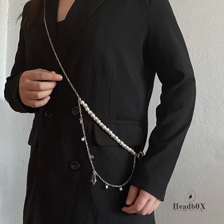 Jewelry Pearl Body Crystal Drop Waist Chain Size ONE SIZE - 2 Thumbnail