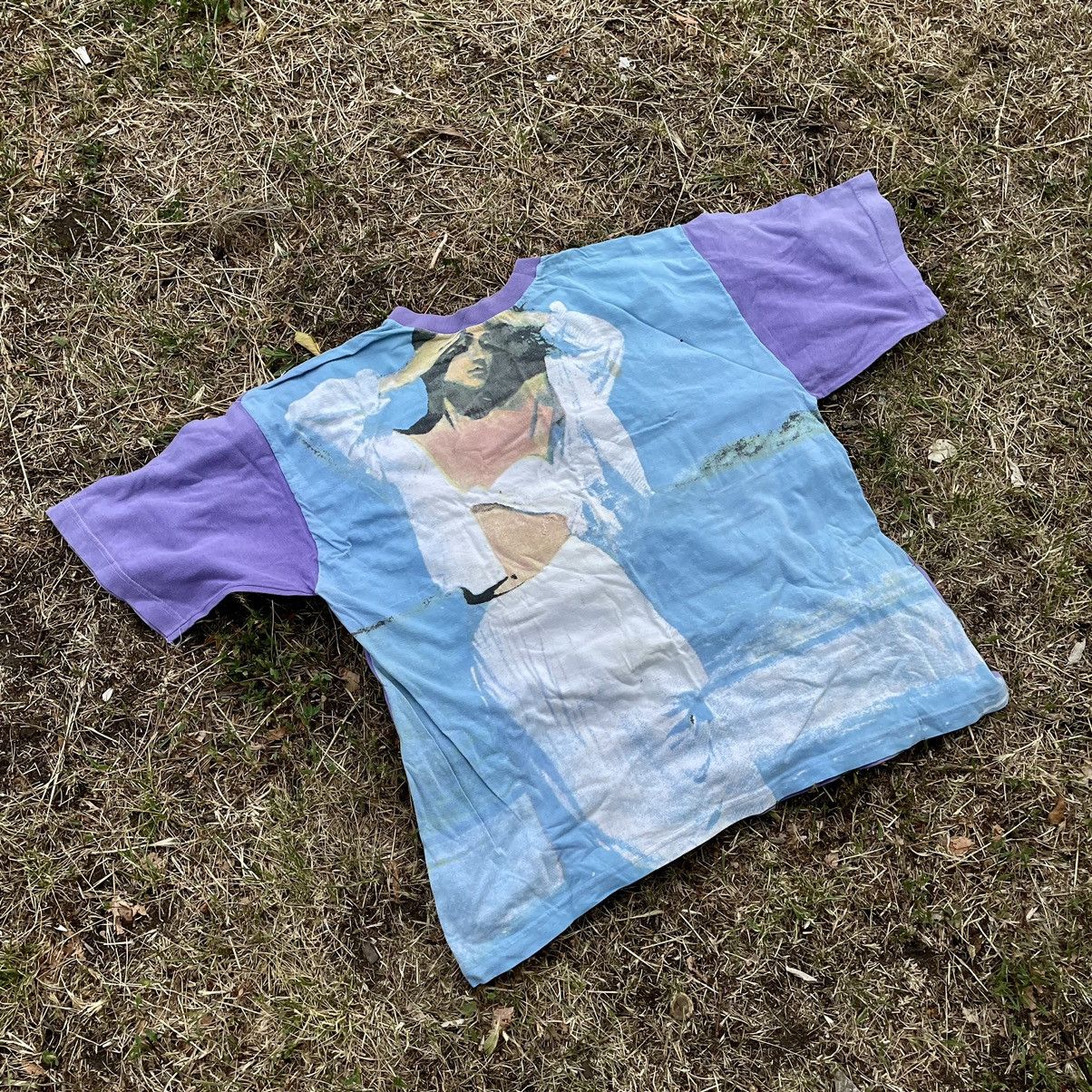 Vintage Vintage 90s Sun Faded Graphic Tee Streetwear Goddess Print X Size US XL / EU 56 / 4 - 4 Thumbnail